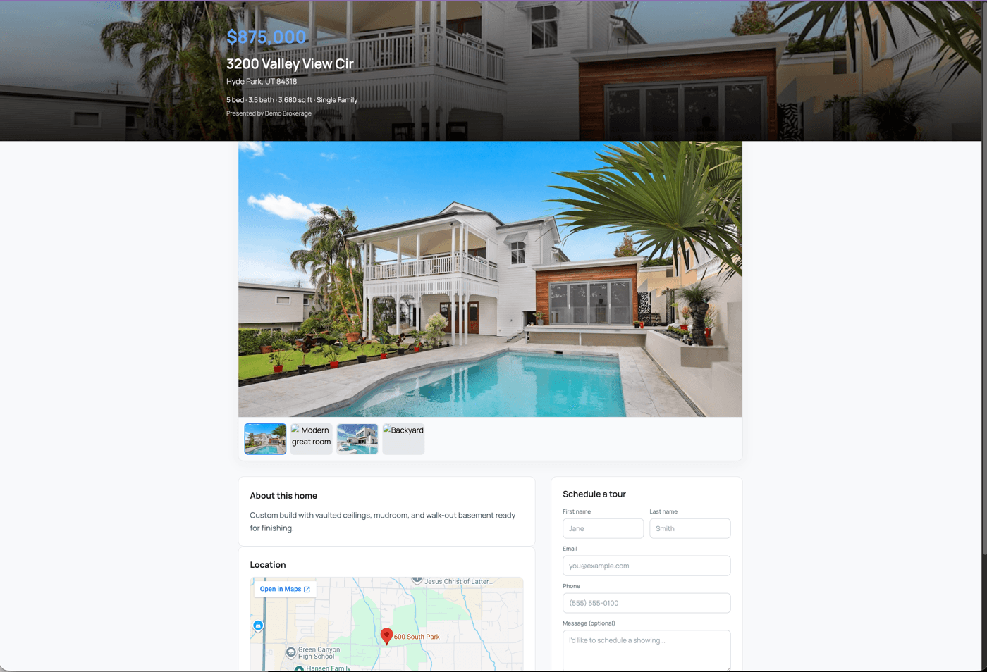 Actual Listnexa property site